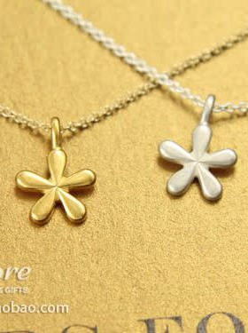 迷人的花朵 许愿项链 银镀金锁骨链 银色 美国Dogeared正品