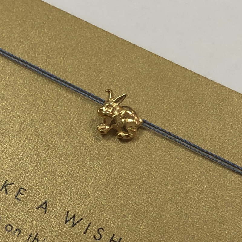 丝线款 银镀金【兔子】吊坠 许愿项链 美国Dogeared正品