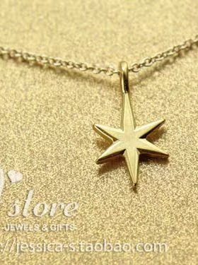 美国 明亮的星星锁骨链 许愿项链 金色 银镀金饰品Dogeared正品