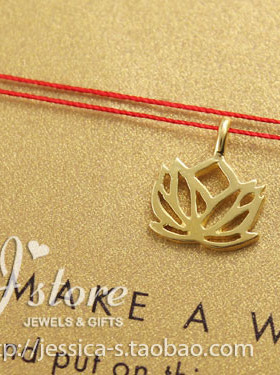 丝线款 银镀金【盛开的莲花】吊坠 许愿项链 美国Dogeared正品