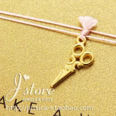 丝线款 银镀金【剪刀】吊坠 许愿项链 美国Dogeared正品