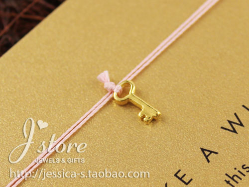 美国dogeared正品钥匙丝线项链