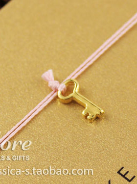 美国dogeared正品钥匙丝线项链