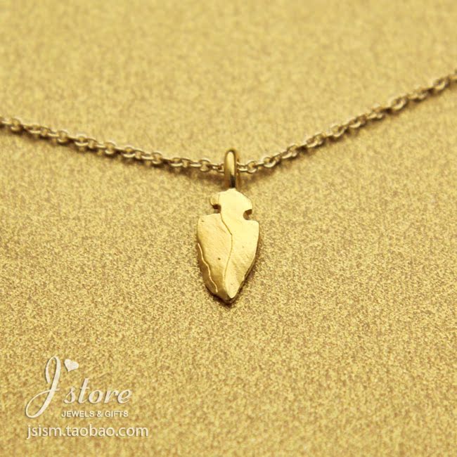 箭头 许愿项链 925银镀金链锁骨链 美国Dogeared正品