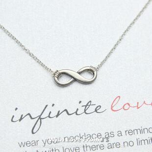 美国Dogeared正品许愿项链 infinite LOVE无限爱锁骨链