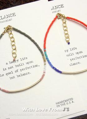 dogeared美国迷你天然石手链彩珠