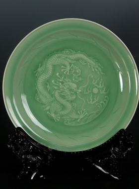 龙泉青瓷居家陈设会所庆典挂盘