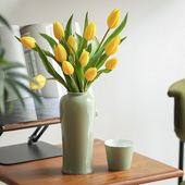 家居花器 雅辑 景德镇陶瓷 手工花瓶花插 文人花器 春山秋水 筒瓶