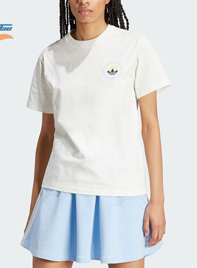 Adidas/阿迪达斯正品三叶草GRAPHIC TEE 女士运动短袖IR7473