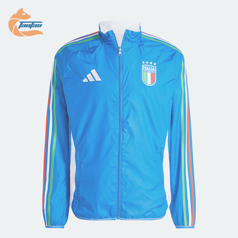 阿迪达斯男士双面穿足球运动外套