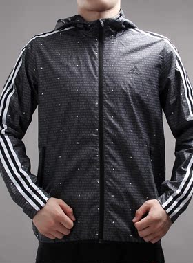 Adidas/阿迪达斯正品 WB AOP 3S 男子防风休闲运动夹克外套DW4616