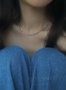WHYs纯银碎银子简约项链