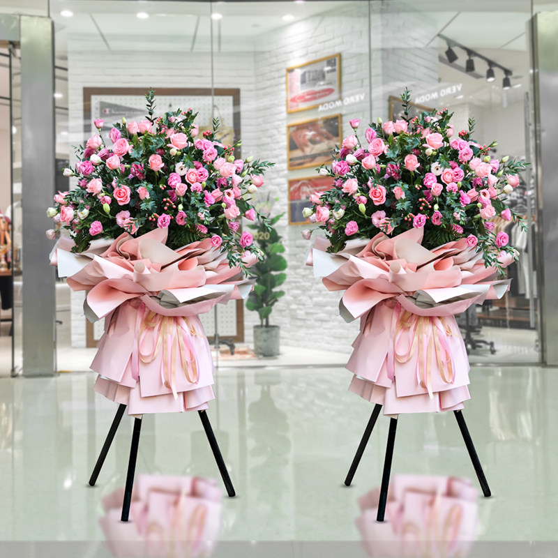 开业乔迁庆典鲜花花篮三脚架高档上海同城专车配送演唱会发布会