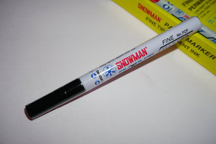 细芯1.0mm用途广泛 FCP 日本雪人黑色油漆笔 雪人SNOWMAN油漆笔