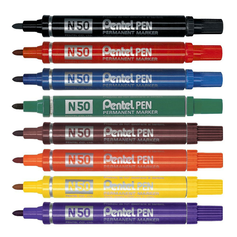 日本派通记号笔 N50 Pentel PEN油性笔中字Permanent Marker