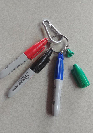 샤피 미니 마커 야외 유성 마커 펜 BOB EDC 작은 낙서 펜 3 개 무료 배송