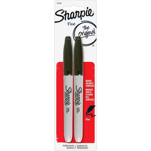 Sharpie 30162 Fine Point Permanent Markers, Black 黑色油性笔