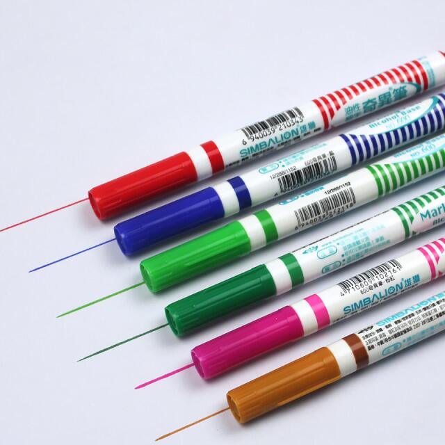 심발리온 라이온 마커 1.0MM 빨간색 이상한 펜 NO.600 도트 펜 마커