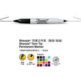 Sharpie Twin-Tip Permanent Marker32001三福双头记号笔 黑色