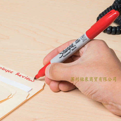 红色麦克笔 shanpie Marker 30002 三福记号笔  Red Fine Point