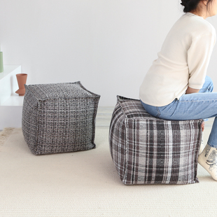 创意沙发凳方形简约换鞋 凳布艺茶几凳卧室客厅矮凳试衣间脚踏坐凳