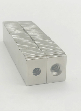 强力长方形带孔磁铁20x15x3/5/10mm25/30x15x3单孔30*20*4强磁