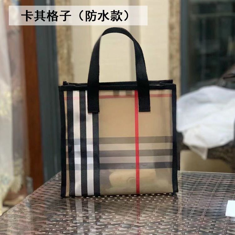 经典网纱防水手提黑色化妆包收纳包洗漱包大容量便携手拎包