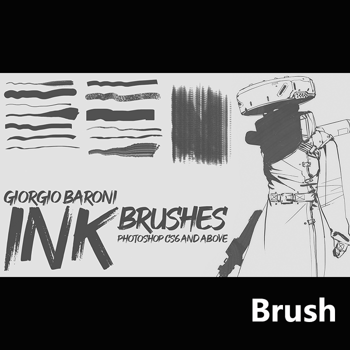 Brush 14组Giorgio Baroni墨水勾线笔刷