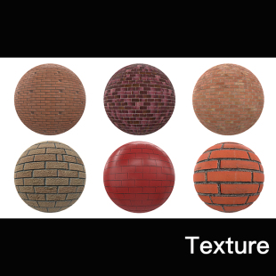 Texture 100组砖墙PBR纹理贴图合集