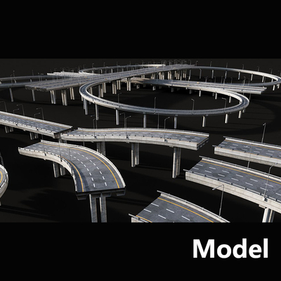Model 道路高速公路kitbash3d模型资源