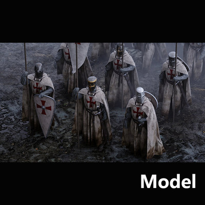 Model 中世纪人物场景武器物件模型资源包