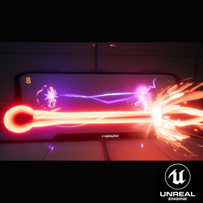 UE4 风格化二次元卡通爆炸闪电瀑布特效包