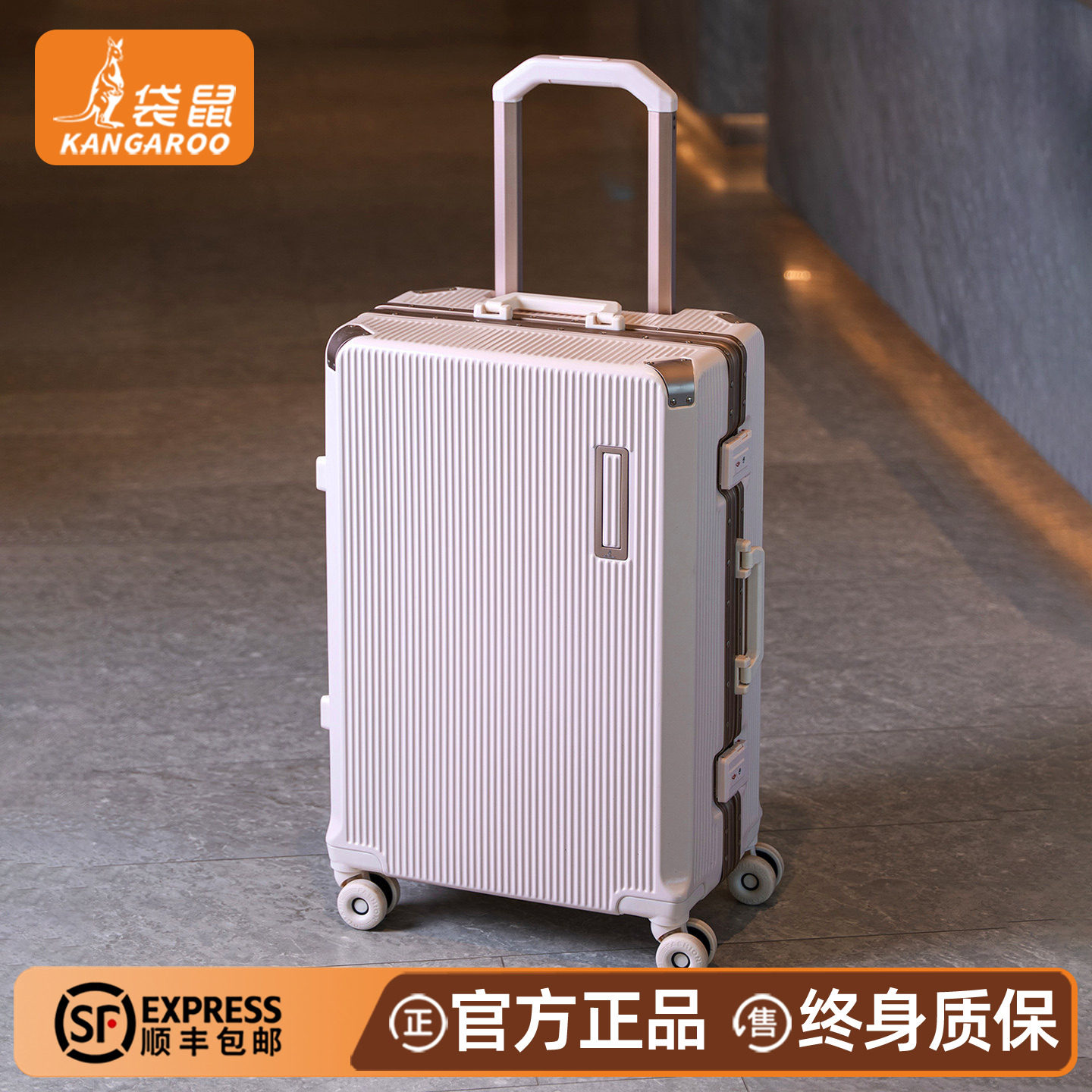 袋鼠行李箱22寸静音轮20可上飞机2026新款女生旅行拉杆密码皮箱24