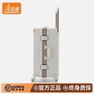 袋鼠耐用型行李箱pc材质2025新款三七分深仓大容量款宽拉杆皮箱子