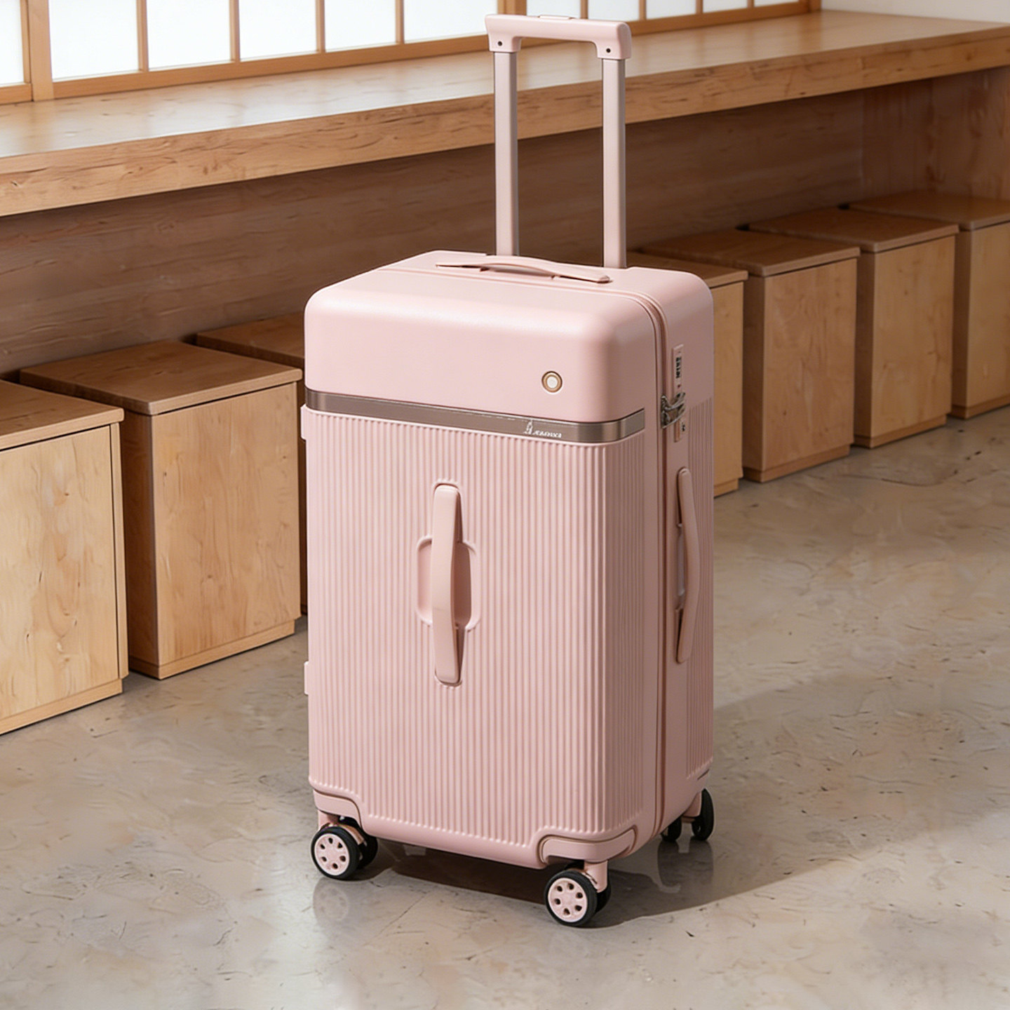 袋鼠行李箱可上飞机pc材质结实耐用20寸登机旅行拉杆密码皮箱子24