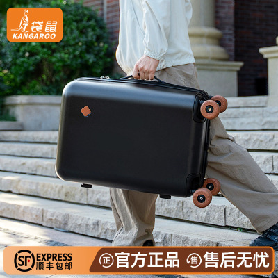 袋鼠20寸登机超轻静音拉杆箱加厚