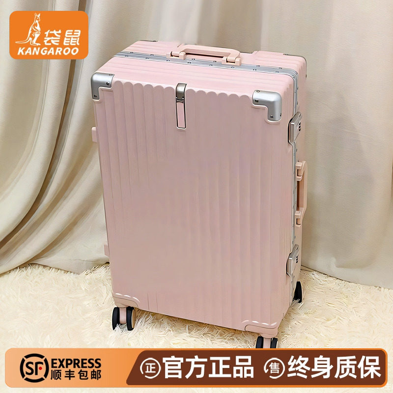 袋鼠耐用型行李箱24寸尺寸2025高级密码拉杆旅行皮箱子新款女生26
