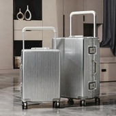 袋鼠银色行李箱铝框宽拉杆结实耐用加厚女2025新款 20寸24旅行男28