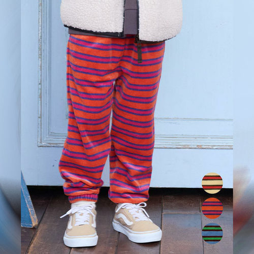 日单纯尾马牌markeys秋冬新款男女童条纹短绒打底裤时尚百搭