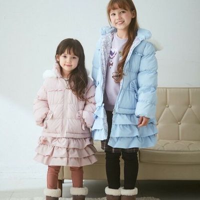 纯原日单 新款儿童棉服 可拆卸下摆、帽子设计 防水防静电面料