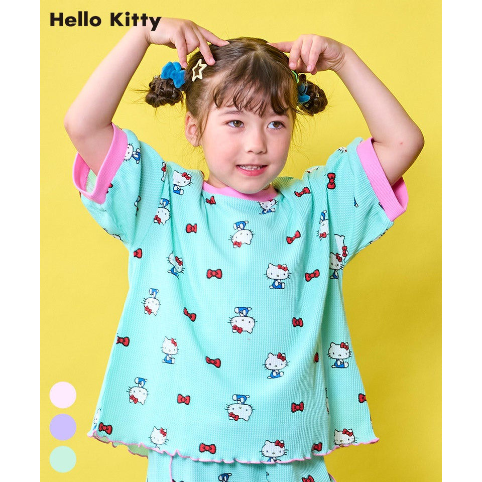 纯原日单 马牌Markeys卡通Hello Kitty联名款 春夏薄款 华夫格T恤