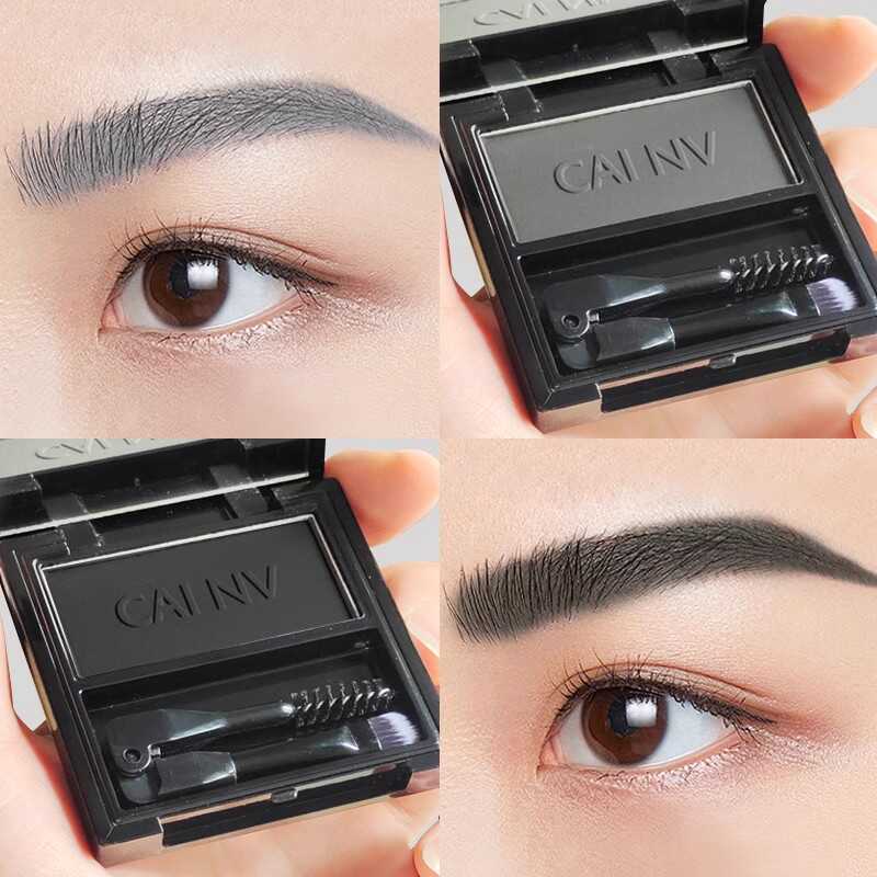 防水防汗灰色孕妇可用自然眉粉盘