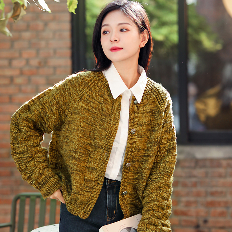 易安女士开衫毛衣材料包