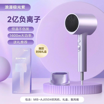 美的吹风机家用大风力负离子护