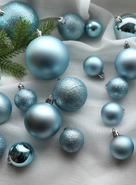 浅蓝色圣诞球Tiffany圣诞球30-200mm圣诞树挂件蒂芙尼陈列装饰球