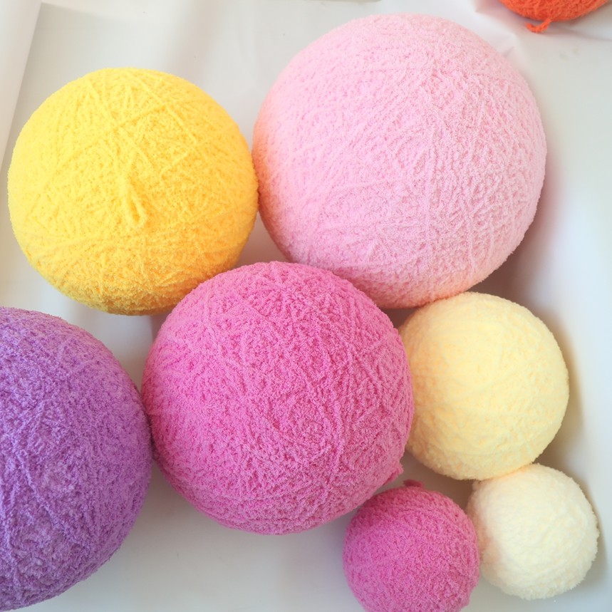 大毛线球手工编织珊瑚绒美陈道具拍摄婚礼商场装饰棉线粉色红色球,服饰配件/皮带/帽子/围巾,毛线,淘宝优惠券,粉丝福利购,淘宝优惠卷