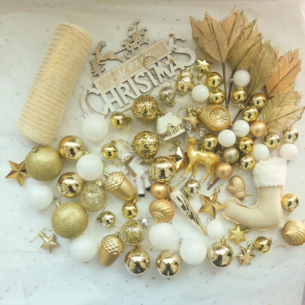 圣诞树家用圣诞树套餐包组合1.8米香槟玫瑰金耶诞节圣诞节装饰