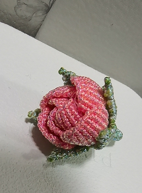 上绳记精编玫瑰花骨朵成品挂件Diy配件
