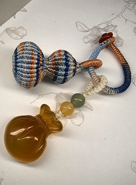 上绳记精编葫芦福禄钱袋包挂钥匙扣挂件