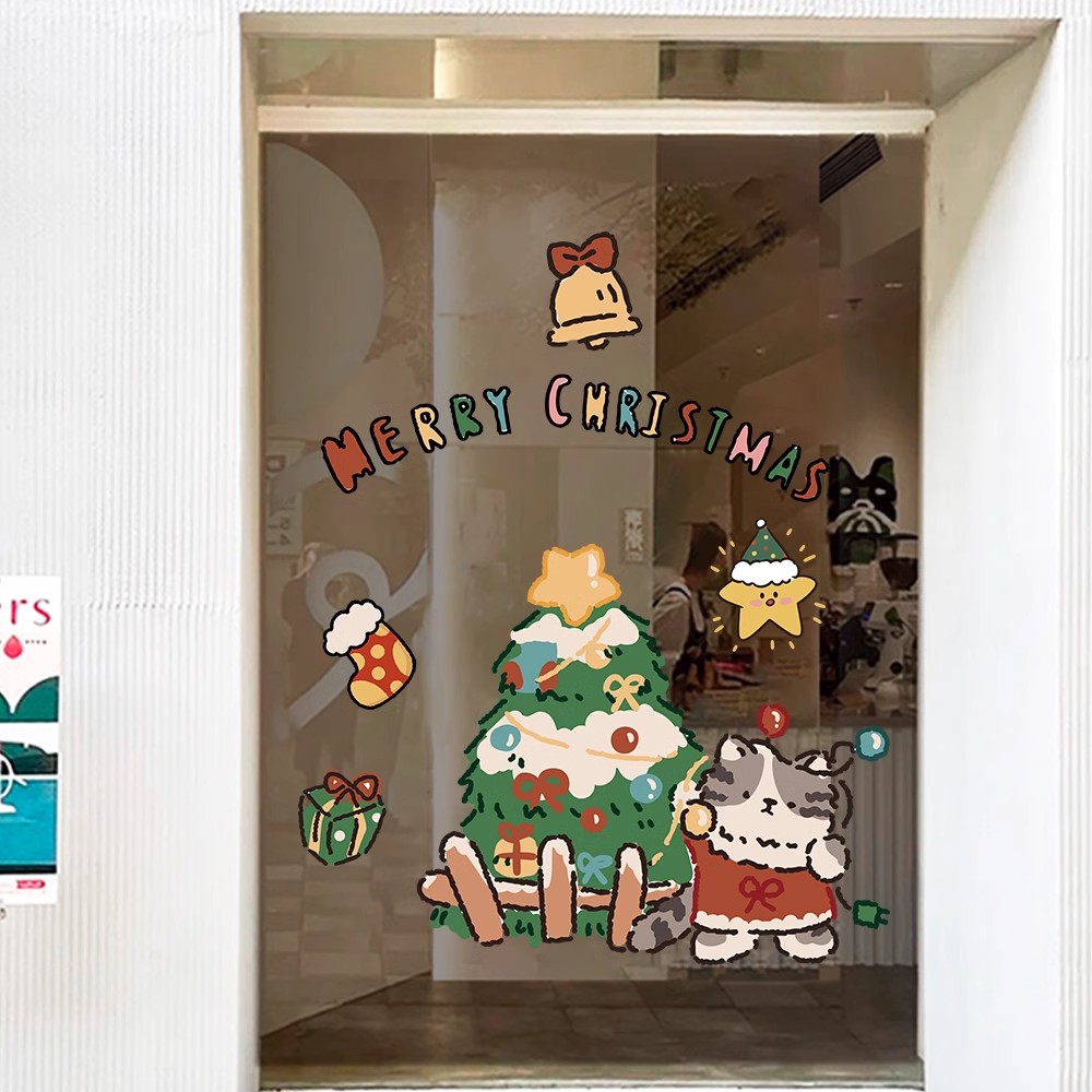 橱窗贴纸节日圣诞节贴画
